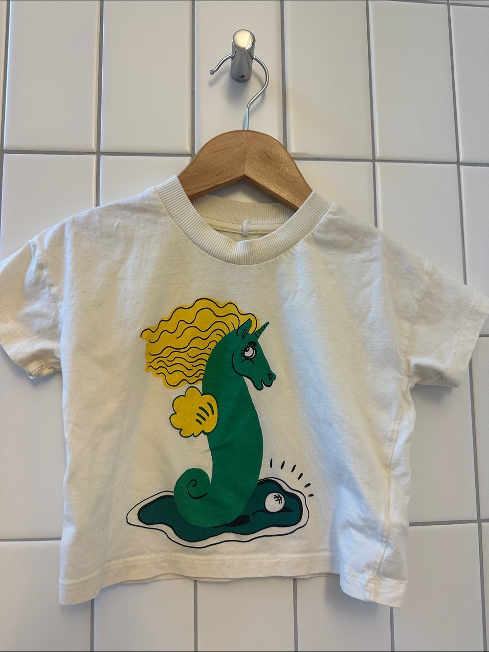 Mini Rodini unicorn of the sea tee, size 80/86, EUC